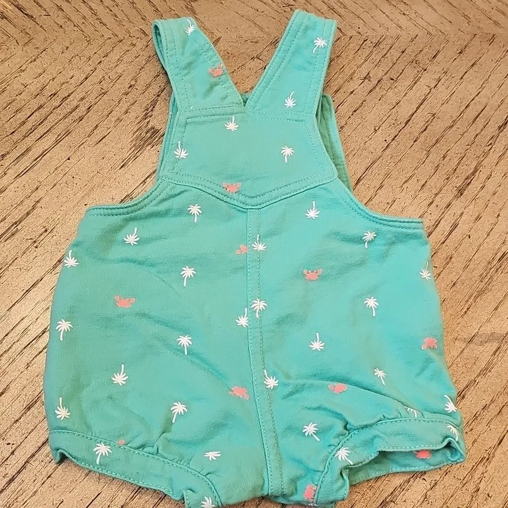 NWOT Carter's Teal Overall Set 3T